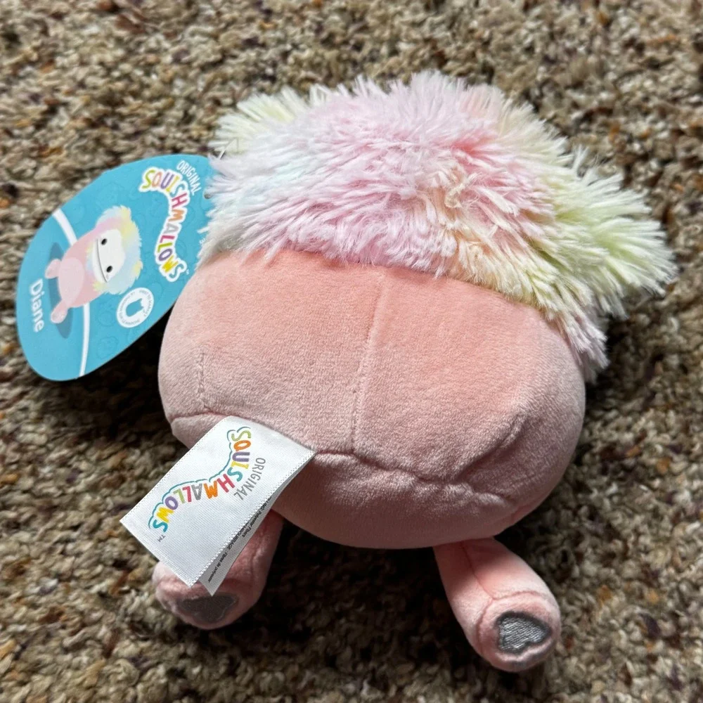 Squishmallows 5 Inch Diane the Bigfoot Pink‎ Rainbow First to Market Plush NWT